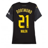 Fotballdrakt Dame Borussia Dortmund Donyell Malen #21 Bortedrakt 2024-25 Kortermet